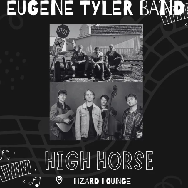 Eugene Tyler Band and High Horse tonight at the Lizard Lounge at 8!...

Indie-bluegrass trio Eugene Tyler Band is, at their core, a road band, who've spent years cutting their teeth on the bluegrass festival circuit and clubs across the northeast. Their newest record, Low It Goes, captures the free-wheeling intensity of those live shows and showcases the cathartic, irreverent songwriting that has won them fans all over the country. As songwriter Eugene Gardner says, “You learn a lot about yourself as a band when you’re playing 3 hours a night, and it’s forced us to step up our game in a way that I’m really proud of.” Sharing stages with bands like The Kitchen Dwellers, Driftwood, Mountain Grass Unit, and Town Mountain, ETB has carved out a unique voice in the bluegrass scene, with cutting, often humorous songs, and a fast & loose approach that calls back to influences like the Clash and Drive-By Truckers.

High Horse is a progressive-acoustic boy band based in Boston, known for their unique blend of Bluegrass, Old-time, and Celtic music infused with the energy of alternative rock. Comprised of four friends, three bows, and one pick, High Horse delivers a rollicking romp of great vibes, virtuosic chops, and tight vocals.

High Horse draws from their varied musical backgrounds to explore and perform original compositions as well as tunes from diverse folk traditions. Their music is a captivating fusion of genres, showcasing their technical and compositional skill and their passion for pushing musical boundaries.

Tickets are $15 on our Eventbrite or $18 at the door starting at 7. High Horse hits at 8, see you there...🦎

#eugenetylerband #highhorseband #lizardloungecambridge #livemusic #livemusicvenue #bluegrass #americana #folk #cambridgemassachusetts #cambridgeevents #harvardsquare #localmusic #musicscene